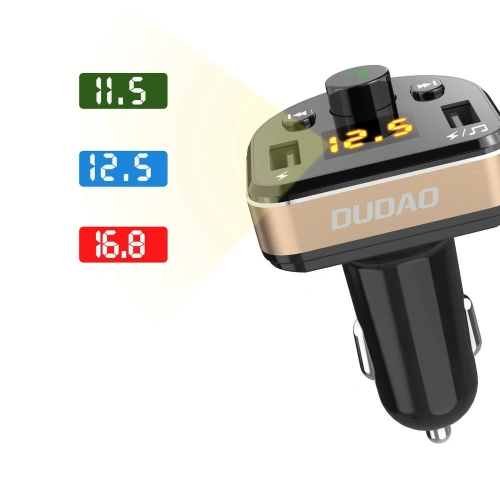 Kup FM-Transmitter Dudao Bluetooth MP3 3.1A 2xUSB schwarz (R2Pro) - DDA22 - {ean13} - Sklep Home Screen