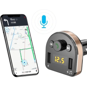 Kup Transmiter FM Dudao Bluetooth MP3 3.1A 2xUSB czarny (R2Pro) - DDA22 - {ean13} - Sklep Home Screen