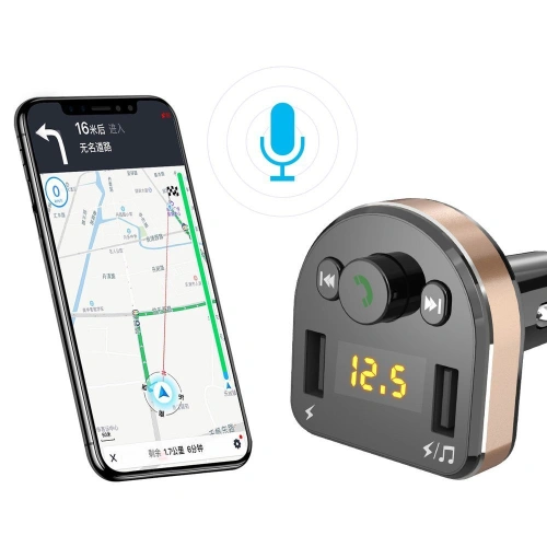 Kup FM-Transmitter Dudao Bluetooth MP3 3.1A 2xUSB schwarz (R2Pro) - DDA22 - {ean13} - Sklep Home Screen