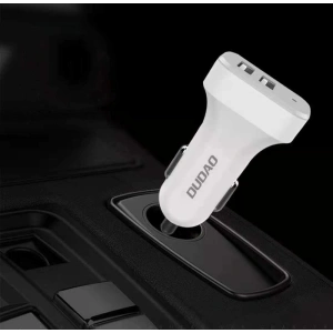 Kup Încărcător auto Dudao 2x USB 2.4A + cablu USB 3in1 Lightning/USB-C/microUSB alb (R7) - DDA24 - {ean13} - Sklep Home Screen