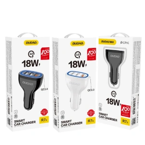 Kup Ładowarka samochodowa Dudao Quick Charge 3.0 2.4A 18W 3xUSB biały (R7S) - DDA26 - {ean13} - Sklep Home Screen