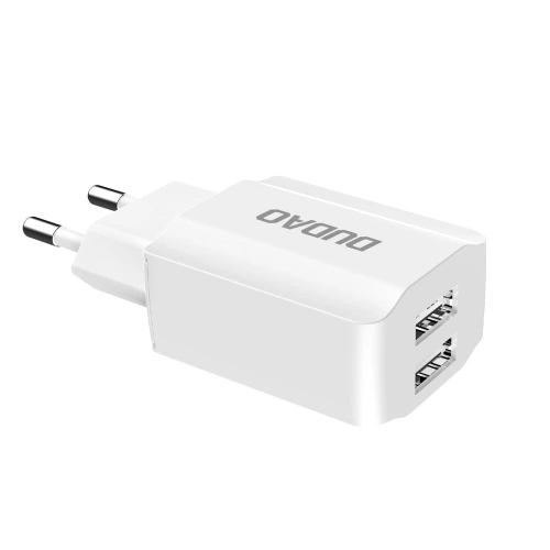 Kup Síťová nabíječka Dudao 2x USB 5V/2.4A + bílý Lightning kabel (A2EU) - DDA28 - {ean13} - Sklep Home Screen