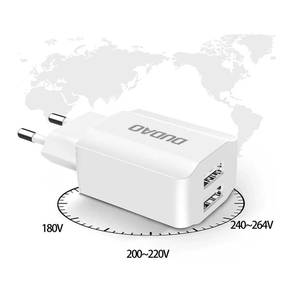 Ładowarka sieciowa Dudao 2x USB 5V/2.4A + kabel Lightning biały (A2EU)