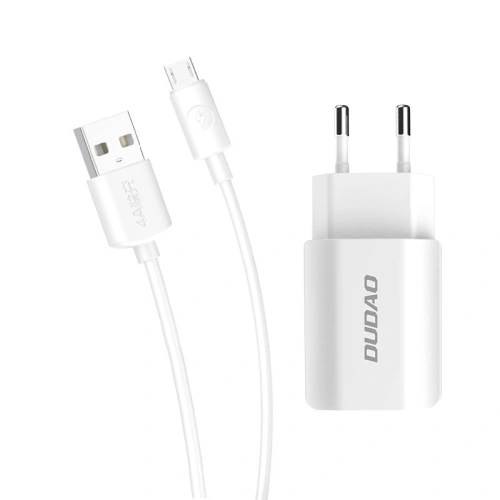 Kup Încărcător de rețea Dudao 2x USB 5V/2.4A + cablu microUSB alb (A2EU) - DDA30 - {ean13} - Sklep Home Screen