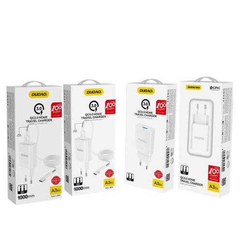 Kup Încărcător de rețea Dudao USB 5V/2.4A QC3.0 Quick Charge 3.0 alb (A3EU alb) - DDA31 - {ean13} - Sklep Home Screen