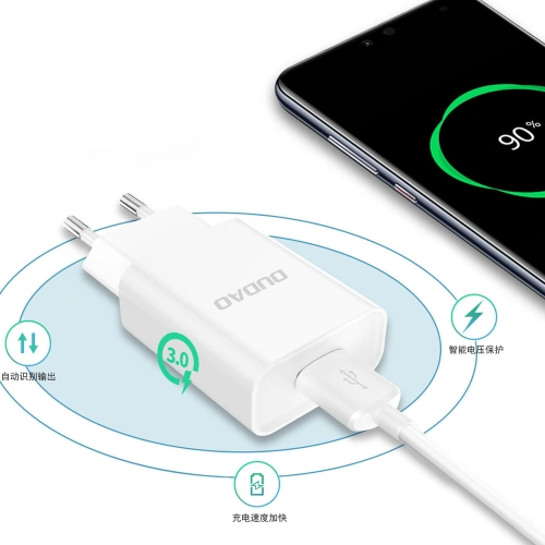 Kup Încărcător de rețea Dudao USB 5V/2.4A QC3.0 Încărcare rapidă 3.0 + cablu USB-C alb (A3EU + Type-c alb) - DDA33 - {ean13} - Sklep Home Screen