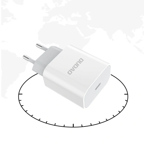 Kup Încărcător de rețea Dudao USB-C Power Delivery 18W + cablu USB-C/Lightning 1m alb (A8EU) - DDA34 - {ean13} - Sklep Home Screen