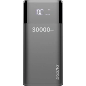 Powerbank Dudao 4xUSB 30000mAh ekran LCD 3A czarny (K8Max black)