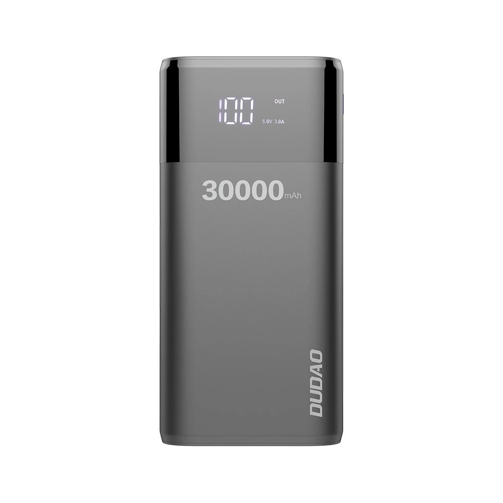 Powerbank Dudao 4xUSB 30000mAh ekran LCD 3A czarny (K8Max black)