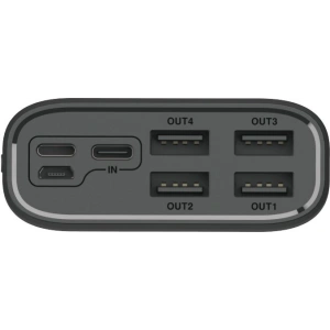 Powerbank Dudao 4xUSB 30000mAh ekran LCD 3A czarny (K8Max black)