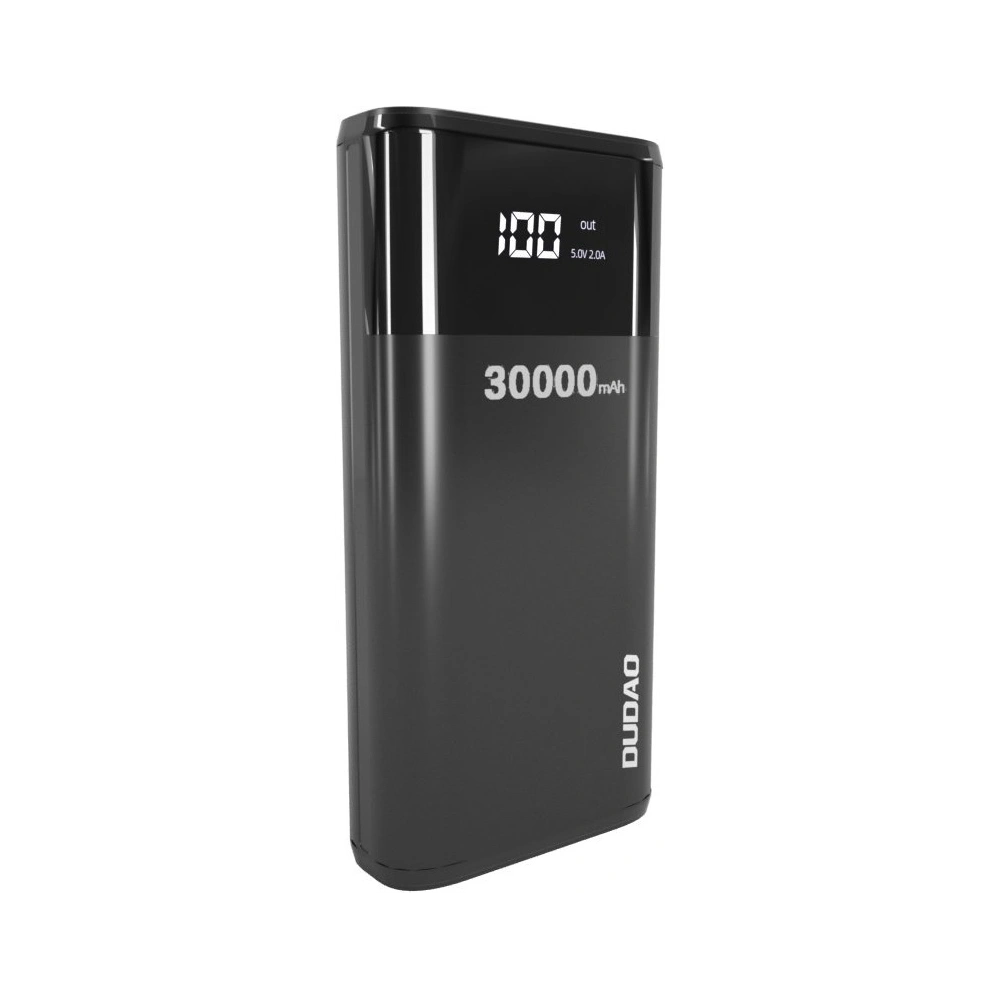 Powerbank Dudao 4xUSB 30000mAh ekran LCD 3A czarny (K8Max black)