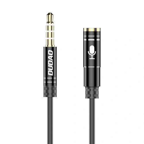 Kup Audió hosszabbító kábel Dudao AUX mikrofonos fejhallgatóhoz 3,5 mm mini jack fekete - DDA40 - {ean13} - Sklep Home Screen
