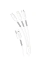Cablul Dudao 3w1 USB - Lightning/USB-C/microUSB 1.2m 4A alb (L8s)