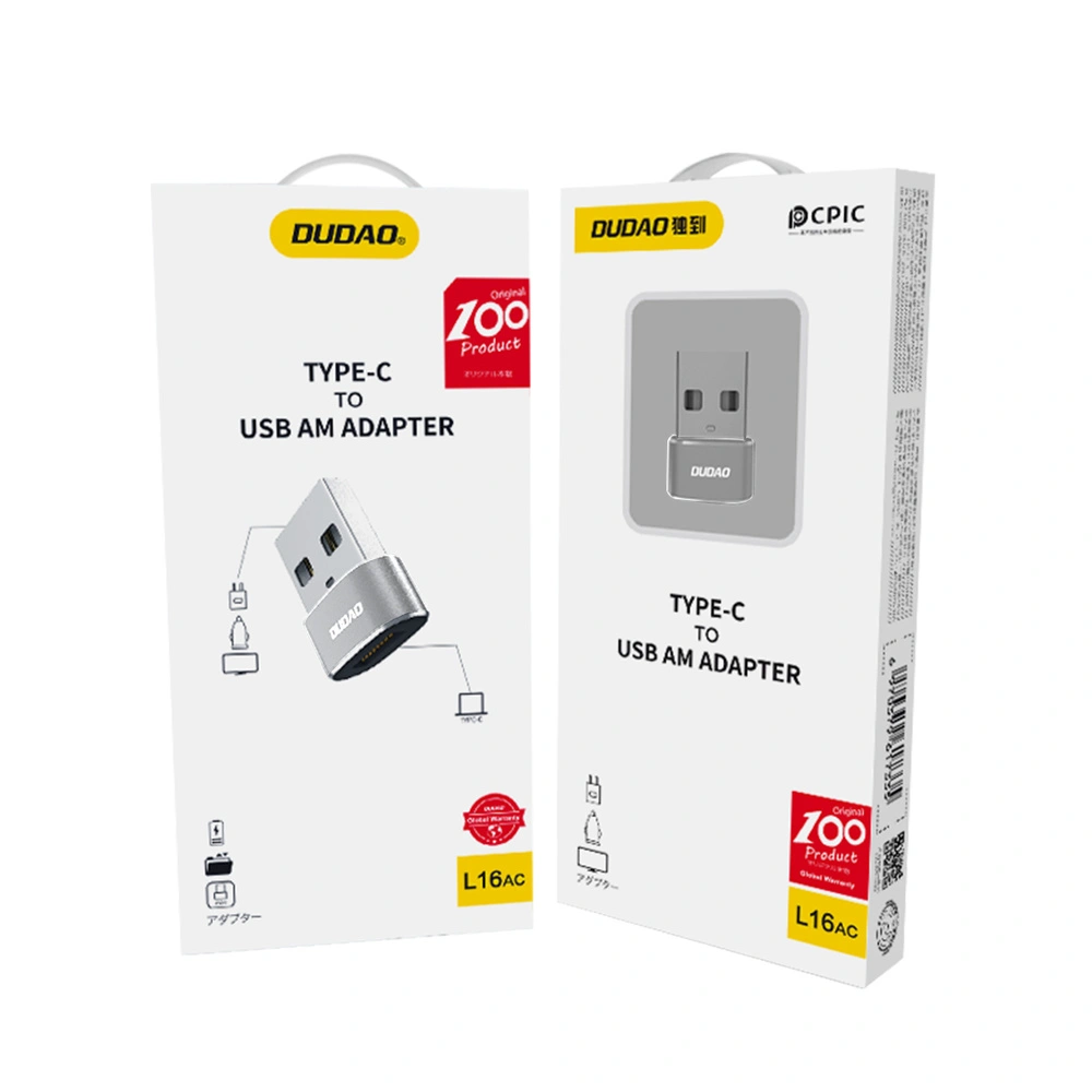 Adapter Dudao USB-C/USB czarny (L16AC)