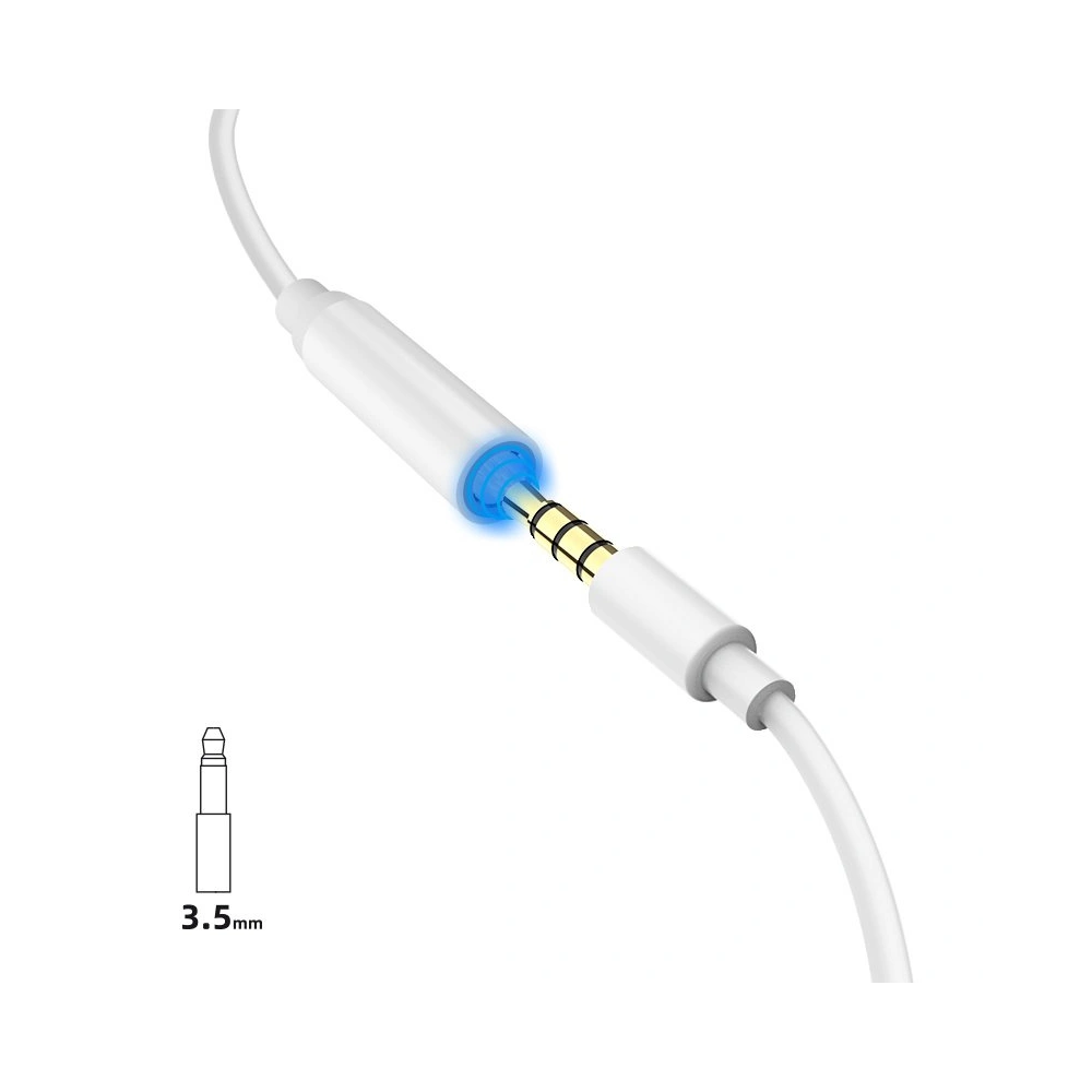 Adapter audio Dudao Lightning/mini jack 3,5mm biały (L16i)