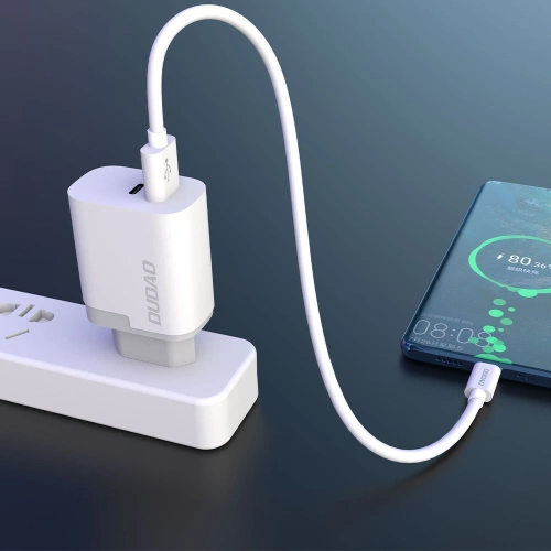 Kup Hálózati töltő Dudao USB/USB-C Power Delivery Quick Charge 3.0 3A 22,5W fehér (A6xsEU white) - DDA46 - {ean13} - Sklep Home Screen