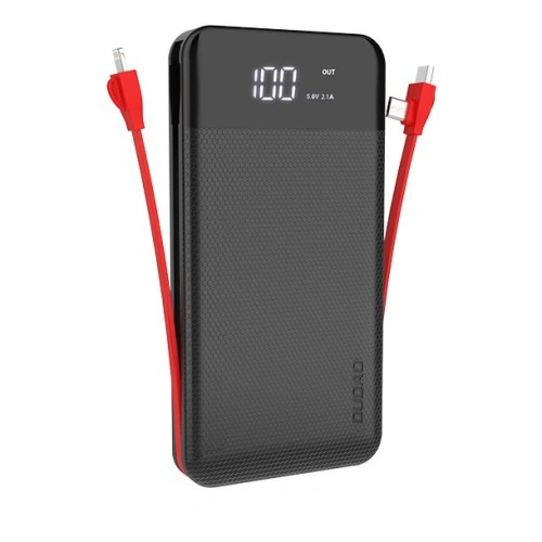 Kup Powerbank Dudao 2xUSB 10000mAh 2A integriertes Kabel 3in1 Lightning/USB-C/microUSB 3A schwarz (K1A) - DDA47 - {ean13} - Sklep Home Screen