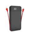 Powerbank Dudao 2xUSB 10000mAh 2A integriertes Kabel 3in1 Lightning/USB-C/microUSB 3A schwarz (K1A)
