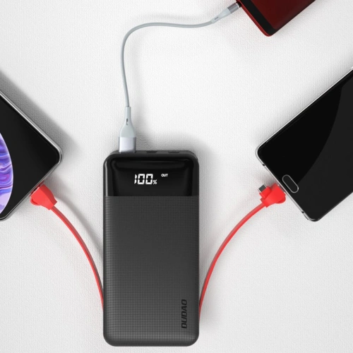 Kup Powerbank Dudao 2xUSB 10000mAh 2A integriertes Kabel 3in1 Lightning/USB-C/microUSB 3A schwarz (K1A) - DDA47 - {ean13} - Sklep Home Screen
