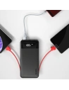 Buy Dudao 2x USB powerbank 10000mAh 2A built-in cable 3in1 Lightning / USB Type C / micro USB 3A black (K1A black) - DDA47 - {ean13} - Home Screen Store Europe