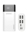 Powerbank Dudao 4xUSB 30000mAh LCD kijelző 3A fehér (K8Max fehér)