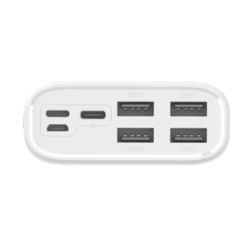 Kup Powerbank Dudao 4xUSB 30000mAh ekran LCD 3A biały (K8Max white) - DDA48 - {ean13} - Sklep Home Screen