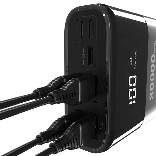 Kup Powerbank Dudao 4xUSB 30000mAh LCD-Display 3A weiß (K8Max white) - DDA48 - {ean13} - Sklep Home Screen