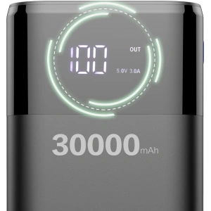 Powerbank Dudao 4xUSB 30000mAh ekran LCD 3A biały (K8Max white)