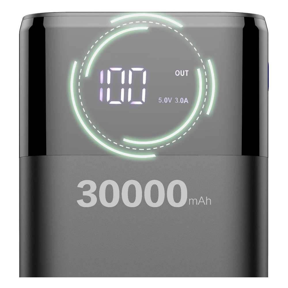 Powerbank Dudao 4xUSB 30000mAh ekran LCD 3A biały (K8Max white)