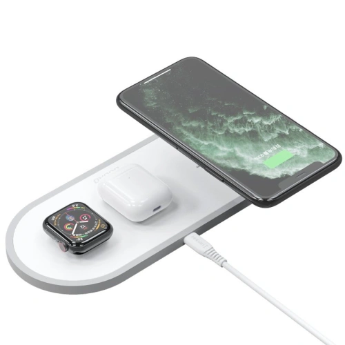 Buy Dudao 3in1 Qi Wireless Charger for Phone / AirPods / Apple Watch 38mm white (A11 white) - DDA49 - {ean13} - Home Screen Store Europe