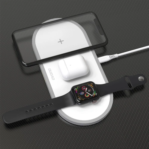 Buy Dudao 3in1 Qi Wireless Charger for Phone / AirPods / Apple Watch 38mm white (A11 white) - DDA49 - {ean13} - Home Screen Store Europe