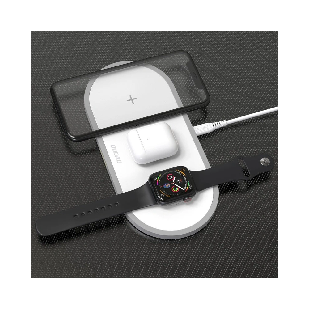 Ładowarka bezprzewodowa Dudao 3w1 Qi do telefonu/słuchawekAirPods/Apple Watch 38mm biały (A11)
