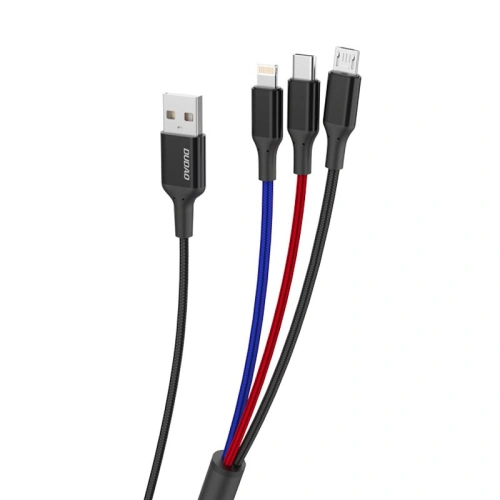 Kup Cablul Dudao 3w1 USB - Lightning/USB-C/microUSB 5A 38cm negru (L10pro) - DDA52 - {ean13} - Sklep Home Screen