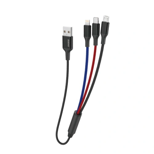 Kup Cablul Dudao 3w1 USB - Lightning/USB-C/microUSB 5A 38cm negru (L10pro) - DDA52 - {ean13} - Sklep Home Screen
