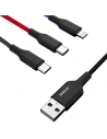 Kup Cablul Dudao 3w1 USB - Lightning/USB-C/microUSB 5A 38cm negru (L10pro) - DDA52 - {ean13} - Sklep Home Screen