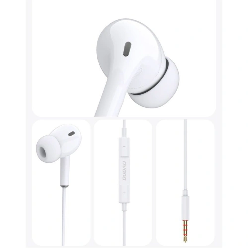 Kup Fülhallgató Dudao távirányítóval és 3,5 mm-es mini jack mikrofonnal fehér (X14 white) - DDA53 - {ean13} - Sklep Home Screen