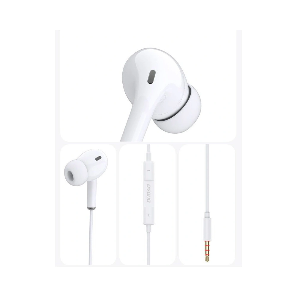 Słuchawki Dudao z pilotem i mikrofonem 3,5mm mini jack biały (X14 white)