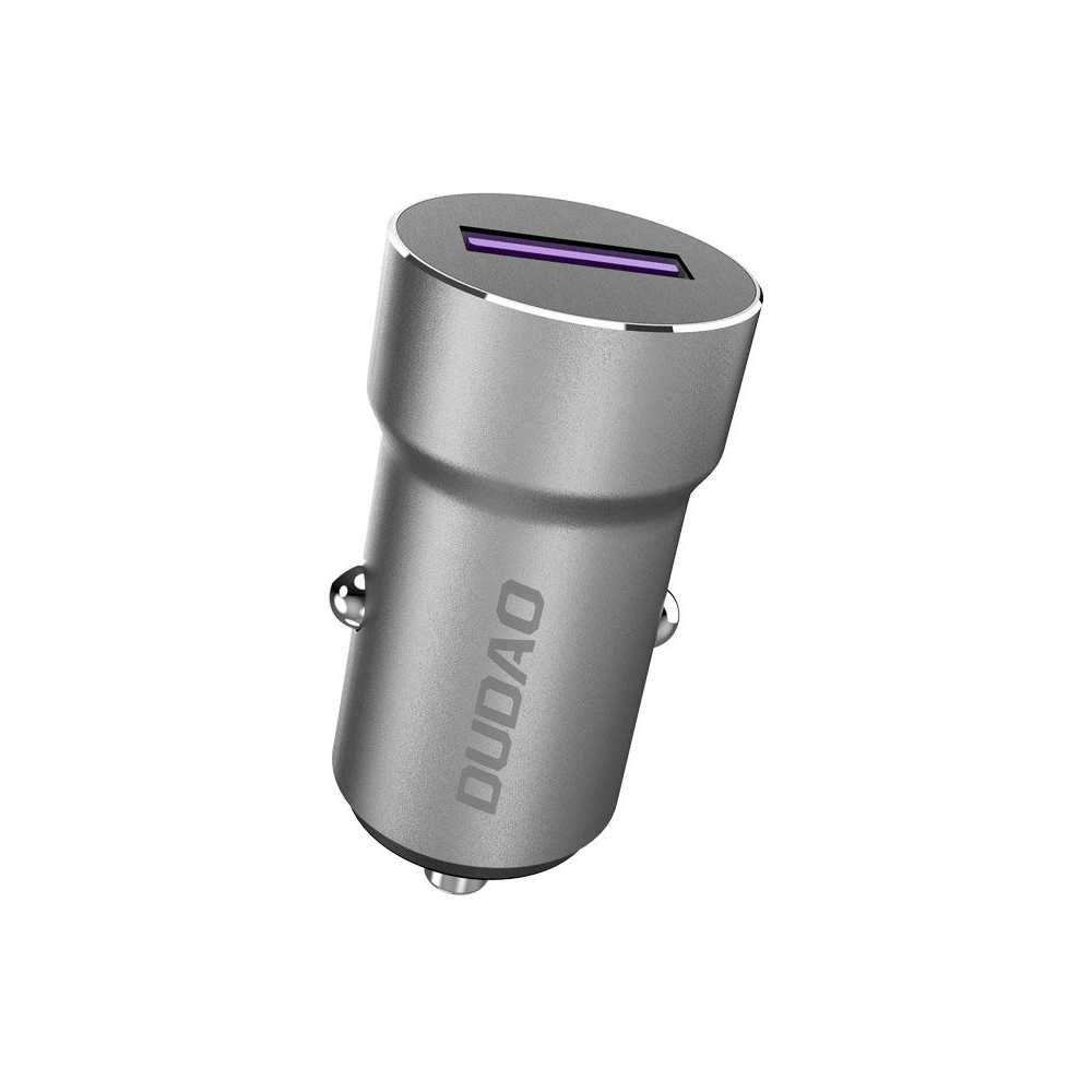 Ładowarka samochodowa Dudao 5A 22.5W Quick Charge 3.0 VOOC szary (R4Pro Upgrade)