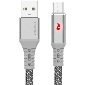 Dudao cable USB - micro USB cable 1 m 3 A with LED gray (L7xM Micro)