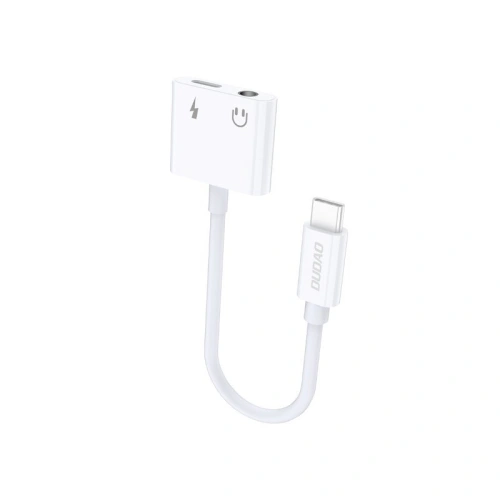 Buy Dudao adapter plug headphone splitter USB Type C - USB Type C / 3.5 mm mini jack white (L13T white) - DDA61 - {ean13} - Home Screen Store Europe