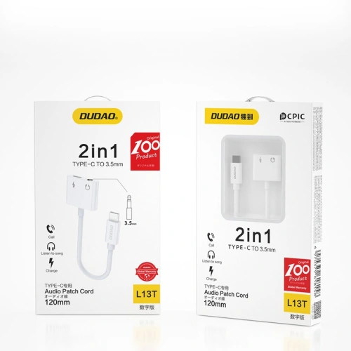 Kup Audio-Adapter Dudao USB-C - USB-C/3,5mm Mini-Klinke weiß (L13T) - DDA61 - {ean13} - Sklep Home Screen