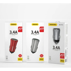 Kup Încărcător auto Dudao 3,4A 2xUSB argintiu (R6S) - DDA64 - {ean13} - Sklep Home Screen
