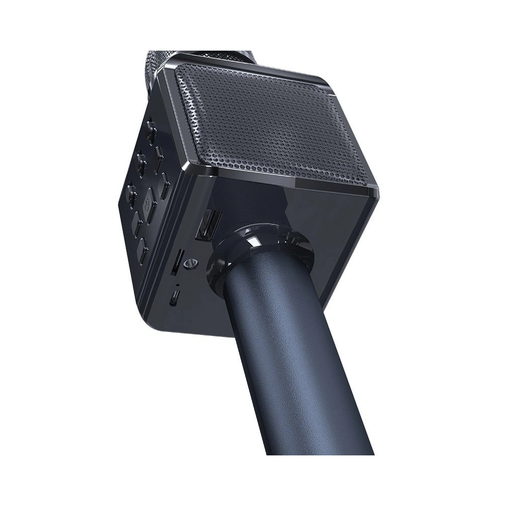 Bezprzewodowy mikrofon do karaoke Dudao Bluetooth głośnik uchwyt na telefon czarny (Y16)