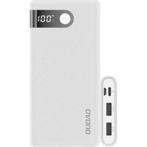 Powerbank Dudao 10000mAh 2xUSB/USB-C/microUSB 2A ekran LED biały (K9Pro-01)