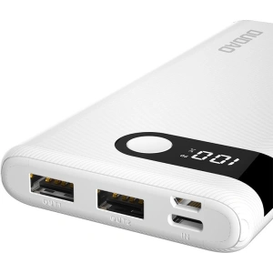 Powerbank Dudao 10000mAh 2xUSB/USB-C/microUSB 2A ekran LED czarny (K9Pro-02)