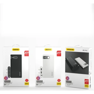 Powerbank Dudao 10000mAh 2xUSB/USB-C/microUSB 2A ekran LED czarny (K9Pro-02)