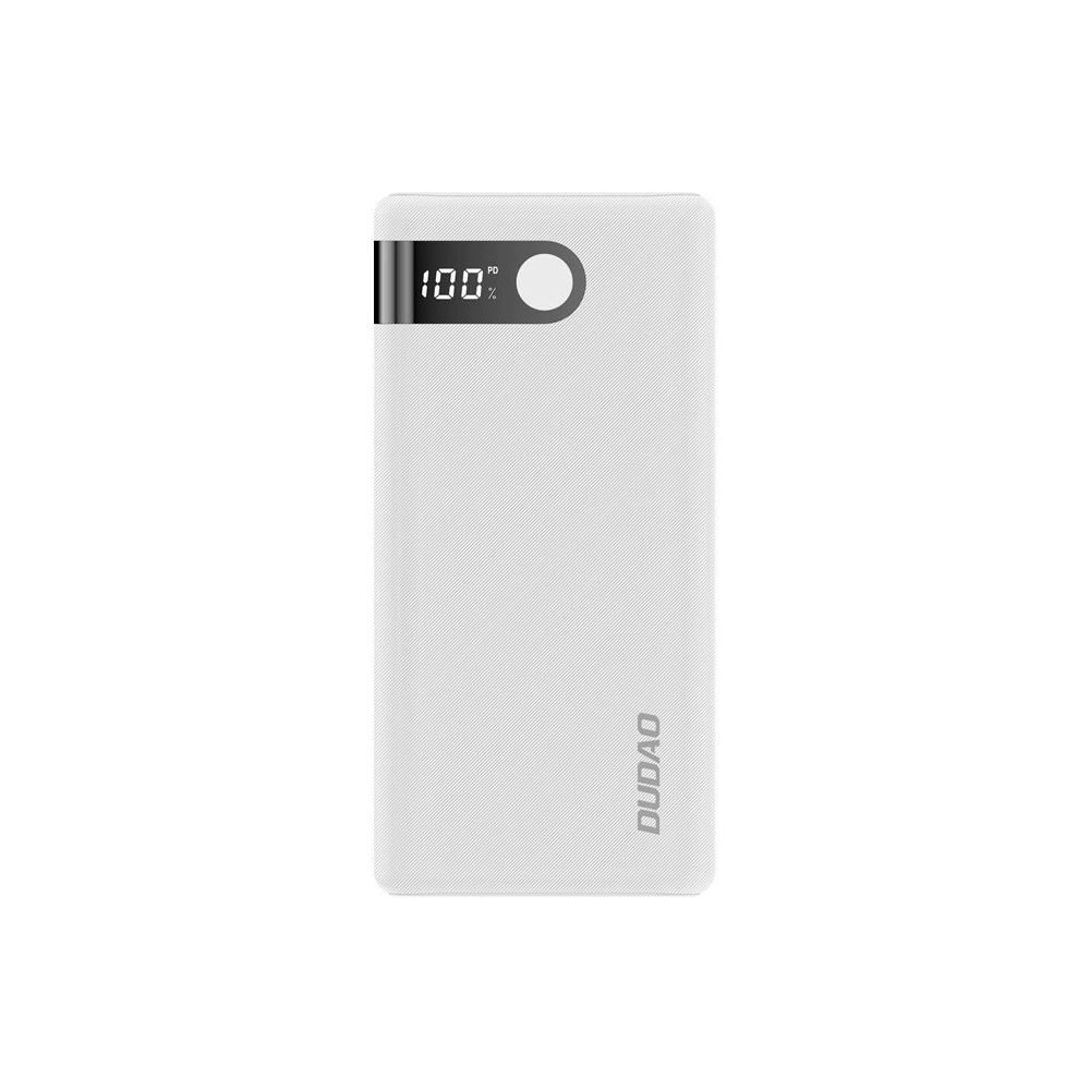 Powerbank Dudao 20000mAh 2xUSB/USB-C/microUSB 2A ekran LED biały (K9Pro-05)