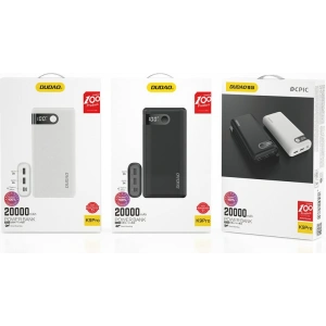 Powerbank Dudao 20000mAh 2xUSB/USB-C/microUSB 2A ekran LED czarny (K9Pro-06)