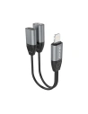Audió adapter Dudao Lightning - Lightning/3,5mm mini jack szürke (L17i)