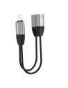 Buy Dudao Headphone Adapter Lightning to 2x Lightning Adapter for Music and Charging Gray (L17i gray) - DDA78 - {ean13} - Home Screen Store Europe
